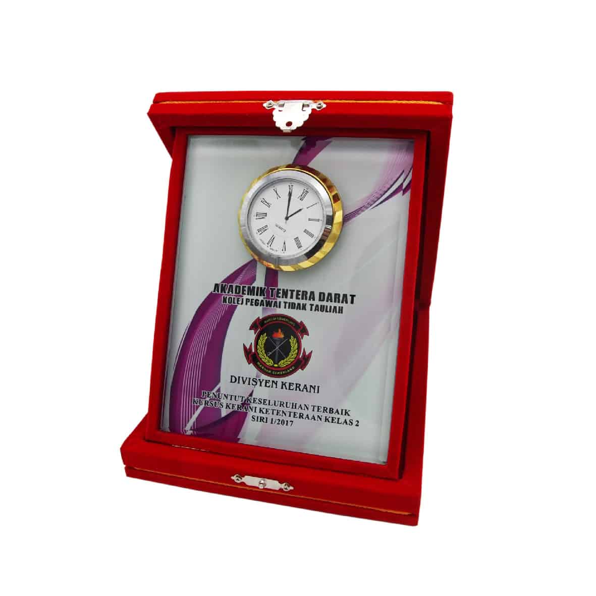 Clock Plaque at Clazz Trophy Malaysia | #1 Rated Trophy Supplier in Malaysia