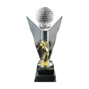 Golf Competition Crystal Trophies