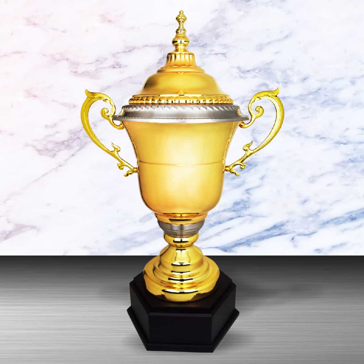 Silver Metal Trophy in Gold at Clazz Trophy Malaysia | #1 Rated Trophy Supplier in Malaysia