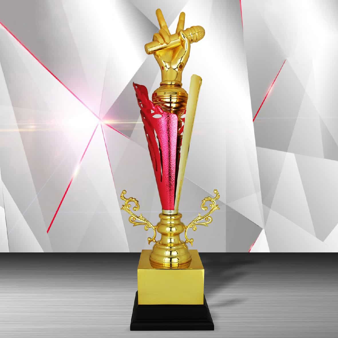 Buy Gold Microphy Trophy at Clazz Trophy Malaysia Supplier