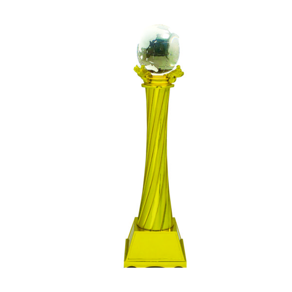 Globe Sculpture Trophies CTIMT600 – Golden Globe Sculpture | Clazz Trophy Supplier Malaysia