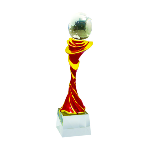 Globe Sculpture Trophies CTIMT603 – Golden Globe Sculpture | Trophy Supplier at Clazz Trophy Malaysia