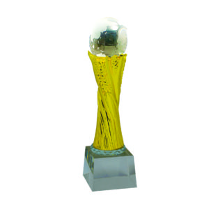 Globe Sculpture Trophies CTIMT611- Golden Globe Sculpture | Trophy Supplier at Clazz Trophy Malaysia