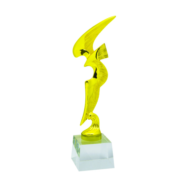 Beautiful Sculpture Trophies CTIMT614 – Golden Wing Sculpture | Trophy Supplier at Clazz Trophy Malaysia
