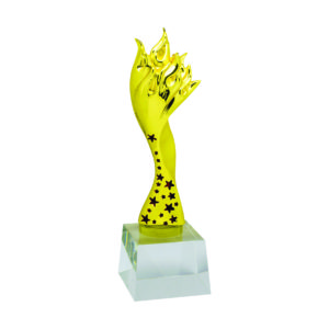 Star Sculpture Trophies CTIMT615 – Golden Star Sculpture | Trophy Supplier at Clazz Trophy Malaysia