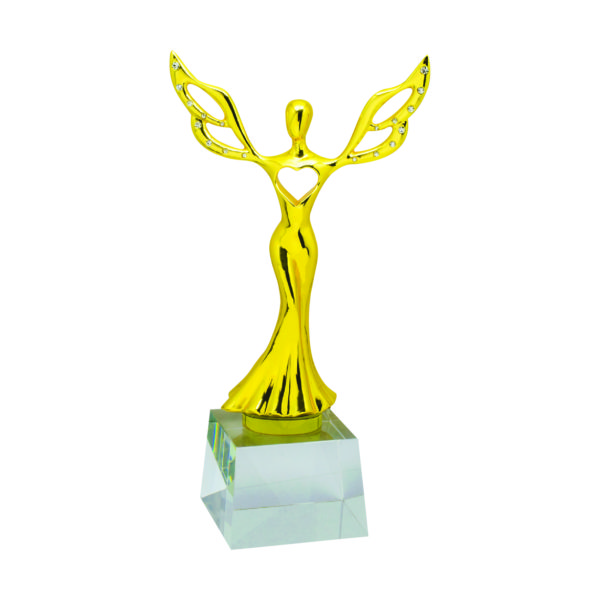 Beauty Pageant Sculpture Trophies CTIMT620 – Golden Beauty Pageant Sculpture | Trophy Supplier at Clazz Trophy Malaysia