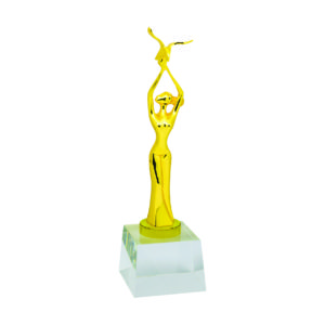 Beauty Pageant Sculpture Trophies CTIMT625 – Golden Beauty Pageant Sculpture | Trophy Supplier at Clazz Trophy Malaysia
