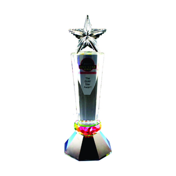 Star Crystal Trophies CTICT042– Star Crystal Trophy | Clazz Trophy Supplier Malaysia