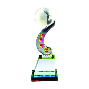 Crystal Globe Trophies CTICT062– Exclusive Crystal Globe Trophy | Trophy Supplier at Clazz Trophy Malaysia