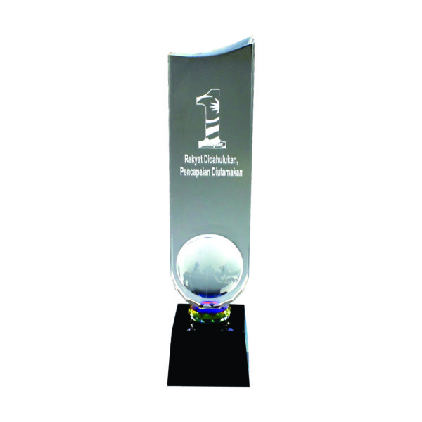 Crystal Globe Trophies CTICT059– Exclusive Crystal Globe Trophy | Trophy Supplier at Clazz Trophy Malaysia