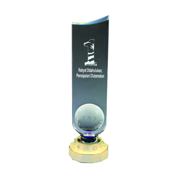 Crystal Globe Trophies CTICT058– Exclusive Crystal Globe Trophy | Trophy Supplier at Clazz Trophy Malaysia