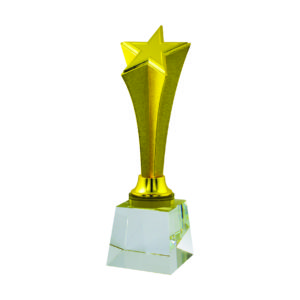 Star Sculpture Trophies CTIMT097G – Golden Star Sculpture | Trophy Supplier at Clazz Trophy Malaysia