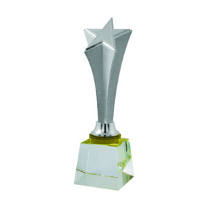 Star Sculpture Trophies CTIMT097S – Silver Star Sculpture | Trophy Supplier at Clazz Trophy Malaysia