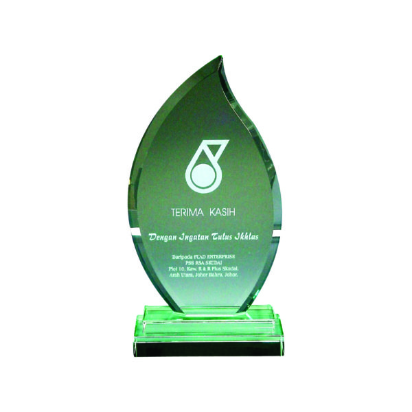 Elegant Jade Crystal Plaques CTIJP003 – Exclusive Crystal Jade Award | Clazz Trophy Supplier Malaysia