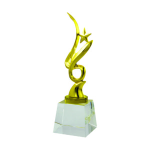 Star Sculpture Trophies CTIMT111G – Golden Star Sculpture | Trophy Supplier at Clazz Trophy Malaysia