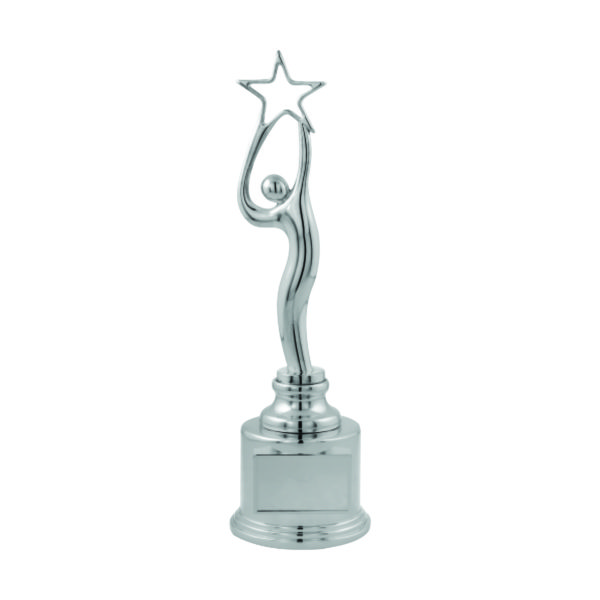 Star Sculpture Trophies CTIMT112S – Silver Star Sculpture | Trophy Supplier at Clazz Trophy Malaysia