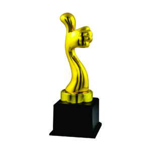 Beautiful Sculpture Trophies CTIMT121G – Golden Thumb Sculpture | Clazz Trophy Supplier Malaysia