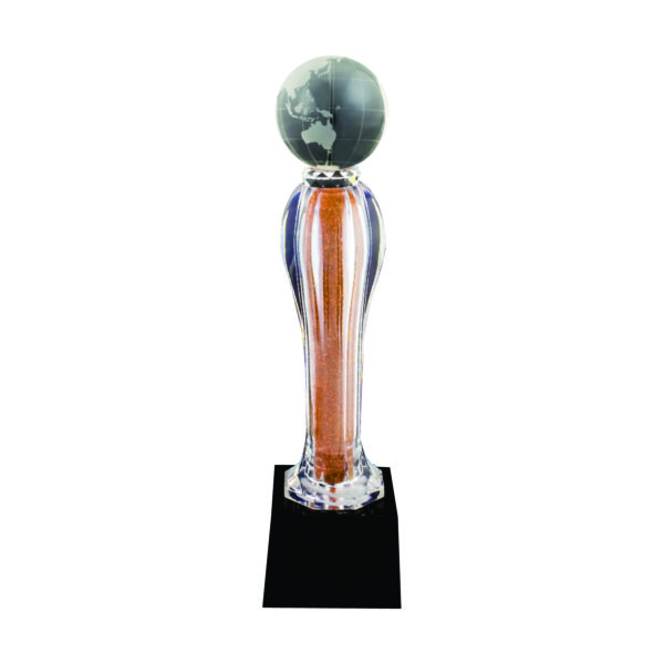 Crystal Globe Trophies CTIPT004B – Exclusive Crystal Globe Trophy | Trophy Supplier at Clazz Trophy Malaysia