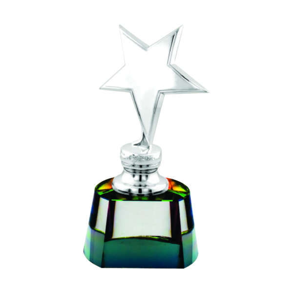Star Crystal Trophies CTIMT078S – Silver Star Crystal Trophy | Trophy Supplier at Clazz Trophy Malaysia