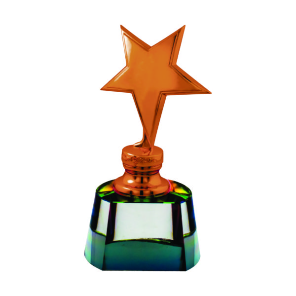 Star Crystal Trophies CTIMT078B – Bronze Star Crystal Trophy | Trophy Supplier at Clazz Trophy Malaysia