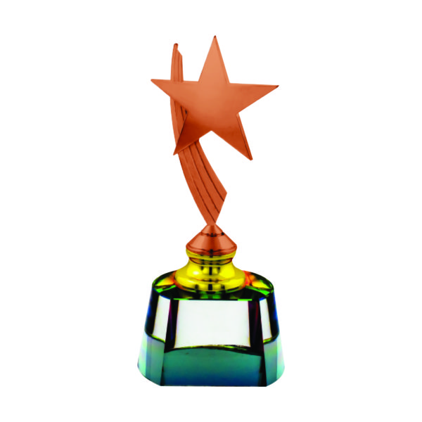 Star Crystal Trophies CTIMT084B – Bronze Star Crystal Trophy | Trophy Supplier at Clazz Trophy Malaysia