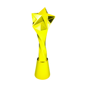 Star Sculpture Trophies CTIFF307 – Golden Star Sculpture | Trophy Supplier at Clazz Trophy Malaysia