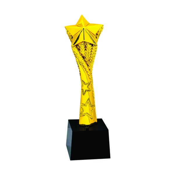 Star Sculpture Trophies CTIFF312 – Golden Star Sculpture | Trophy Supplier at Clazz Trophy Malaysia