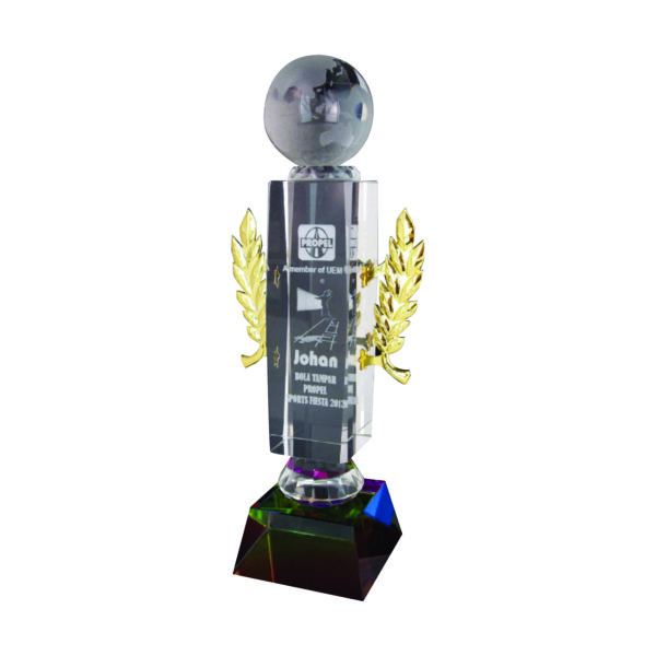 Crystal Globe Trophies CTICT803 – Exclusive Crystal Globe Trophy | Trophy Supplier at Clazz Trophy Malaysia