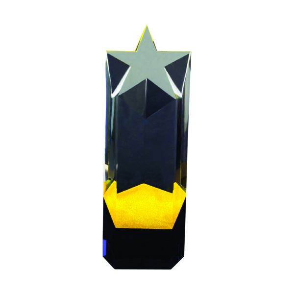 Crystal Trophies Embedded with Gold CTICT661 – Special Golden Embedded Crystal | Trophy Supplier at Clazz Trophy Malaysia