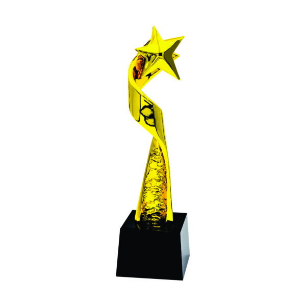 Star Sculpture Trophies CTIFF218 – Golden Star Sculpture | Trophy Supplier at Clazz Trophy Malaysia