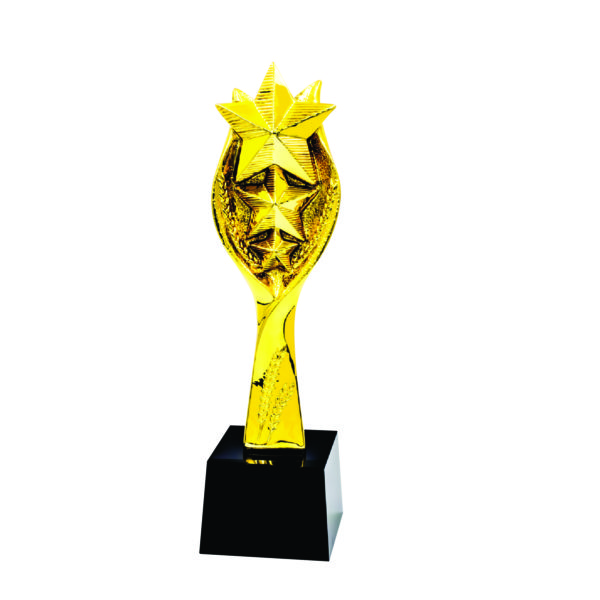 Star Sculpture Trophies CTIFF235 – Golden Star Sculpture | Clazz Trophy Supplier Malaysia