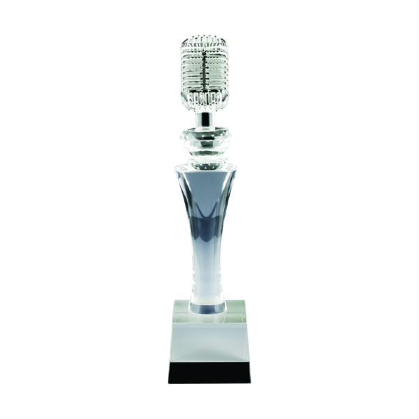 Singing Competition Crystal Trophies CTICT524 – Exclusive Singing Crystal Trophy | Clazz Trophy Supplier Malaysia