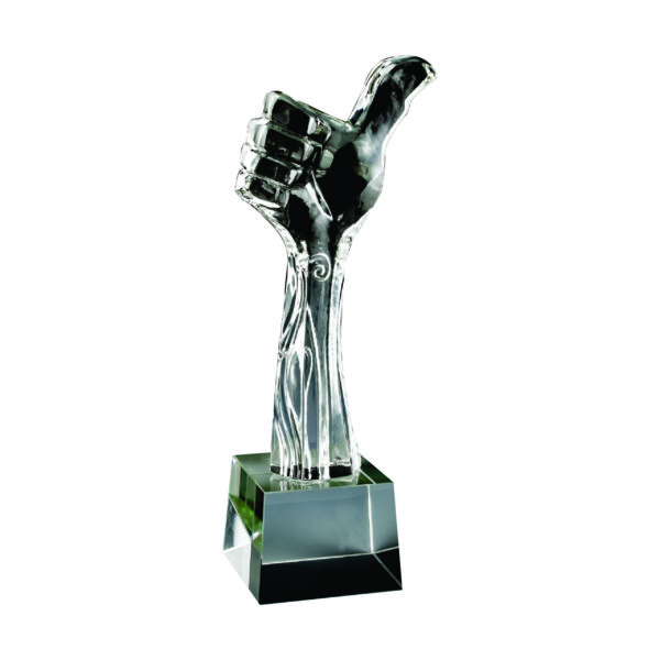 Beautiful Crystal Trophies CTICT511 – Thumb Crystal Trophy | Trophy Supplier at Clazz Trophy Malaysia