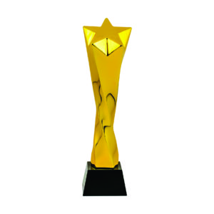Star Sculpture Trophies CTIFF136 – Golden Star Sculpture | Trophy Supplier at Clazz Trophy Malaysia
