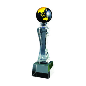 Crystal Globe Trophies CTICT167 – Exclusive Crystal Globe Trophy | Trophy Supplier at Clazz Trophy Malaysia