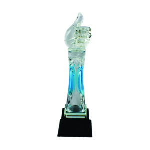 Beautiful Crystal Trophies CTICV011 – Thumb Crystal Trophy | Trophy Supplier at Clazz Trophy Malaysia