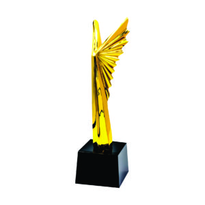 Beautiful Sculpture Trophies CTIFF219 – Golden Wings Sculpture | Trophy Supplier at Clazz Trophy Malaysia