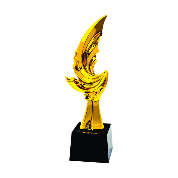 Beautiful Sculpture Trophies CTIFF231 – Golden Wings Sculpture | Clazz Trophy Supplier Malaysia