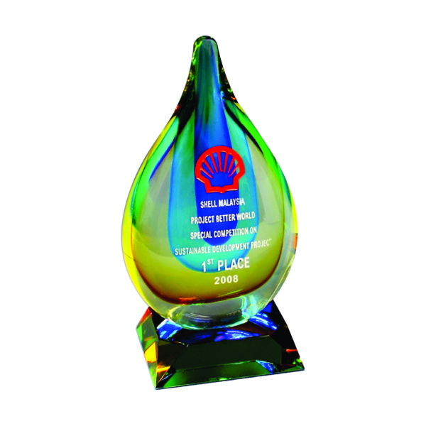 Fusion Color Crystal Awards CTICT053 – Fusion Colour Crystal Award | Trophy Supplier at Clazz Trophy Malaysia
