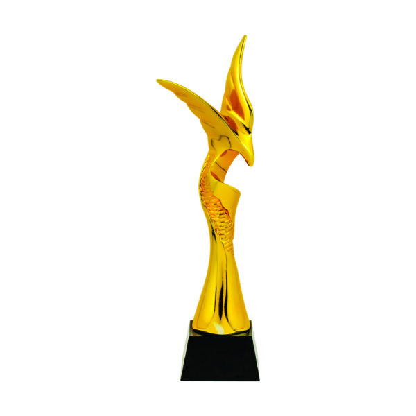 Beautiful Sculpture Trophies CTIFF138 – Golden Eagle Sculpture | Trophy Supplier at Clazz Trophy Malaysia