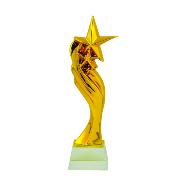Star Sculpture Trophies CTIFF144 – Golden Star Sculpture | Trophy Supplier at Clazz Trophy Malaysia