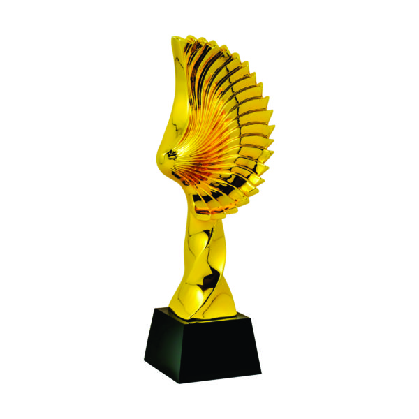 Beautiful Sculpture Trophies CTIFF141 – Golden Sculpture | Clazz Trophy Supplier Malaysia