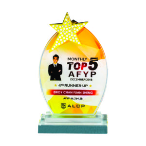Star Crystal Plaques CTIGM120 – Exclusive Crystal Star Award | Trophy Supplier at Clazz Trophy Malaysia