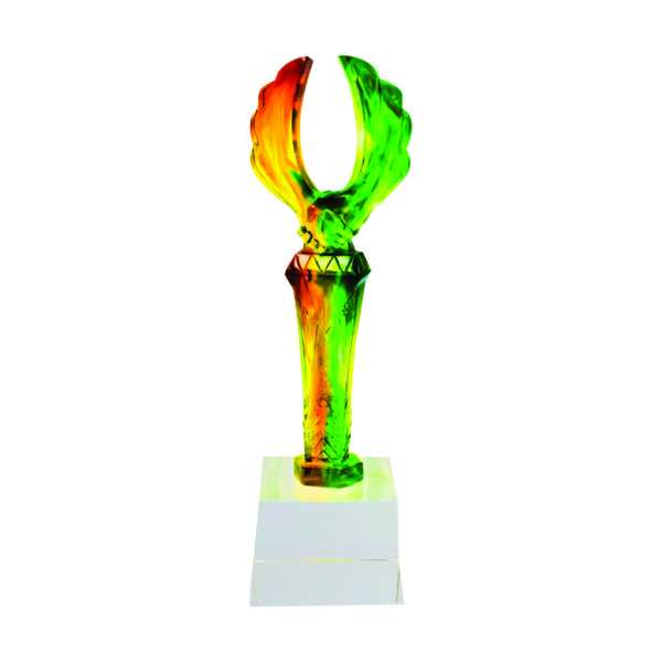 Liu li Sculpture Trophies CTISL105 – Hand Crafted Water Liuli Sculpture | Clazz Trophy Supplier Malaysia