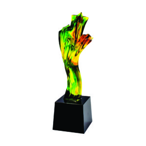 Liu li Sculpture Trophies CTISL112 – Hand Crafted Water Liuli Sculpture | Trophy Supplier at Clazz Trophy Malaysia