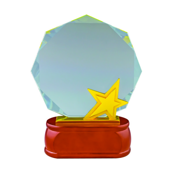 Star Crystal Plaques CTICP237 – Exclusive Crystal Star Award | Trophy Supplier at Clazz Trophy Malaysia