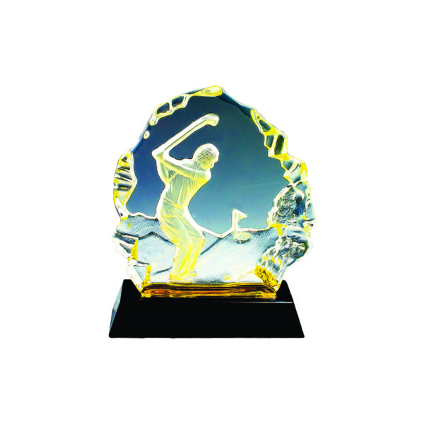 Golf Competition Crystal Trophies CTICM032 – Exclusive Crystal Golf Award | Trophy Supplier at Clazz Trophy Malaysia