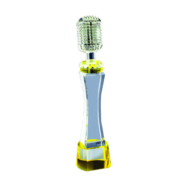 Singing Competition Crystal Trophies CTICT732 – Exclusive Singing Crystal Trophy | Clazz Trophy Supplier Malaysia