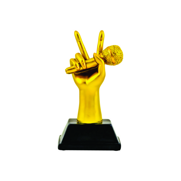 Singing Competition Acrylic Trophies CTIFF040G – Exclusive Singing Crystal Trophy | Clazz Trophy Supplier Malaysia