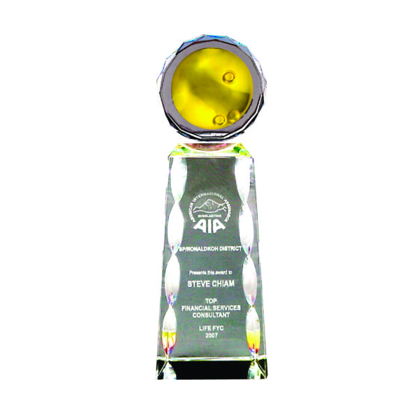 Metal Inspired Awards CTIGM056 – Exclusive Crystal Metal Award | Trophy Supplier at Clazz Trophy Malaysia